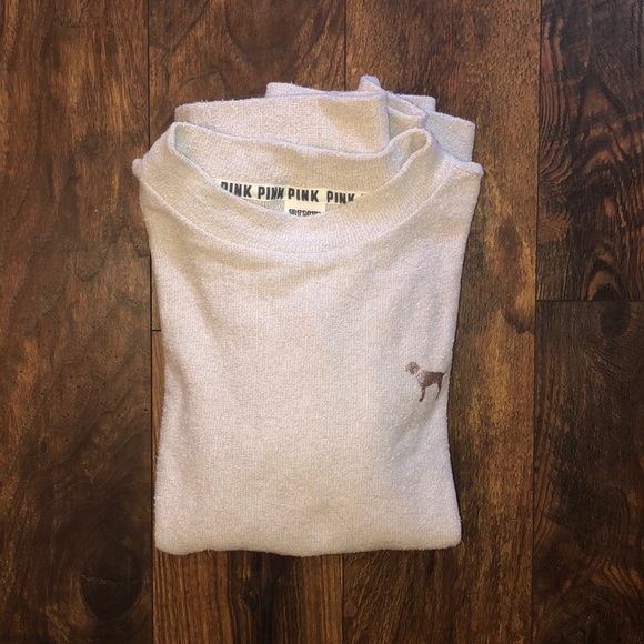 PINK VS | terry crewneck mock neck pullover - Picture 2 of 8